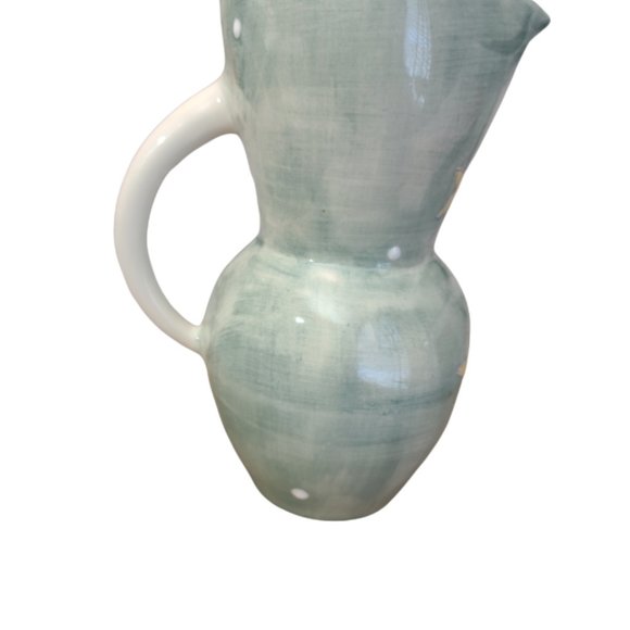 AMERICAWARE USA WOOF & POOF Christmas Santa Design 10" Earthenware Pitcher Xmas - Picture 4 of 6